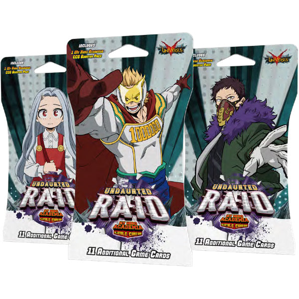 UniVersus CCG - Set 5 My Hero Academia Undaunted Raid Sleeved Booster UniVersus CCG - Set 5 My Hero Academia Undaunted Raid Sleeved Booster