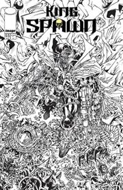 King Spawn #55 Cover B Harvey Tolibao B&W Variant Cover