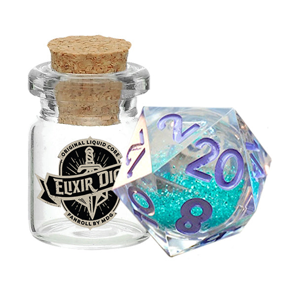Metallic Dice Games D20 Liquid Core Elixir Dice - Disco Vibes