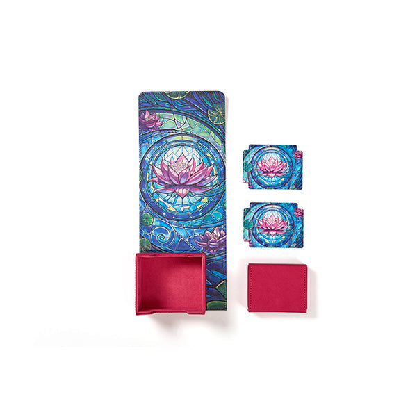 Arcane Fortress Deck Vault Radiant - Stained Glass Blossom Grace Deluxe 100+ Deck Box