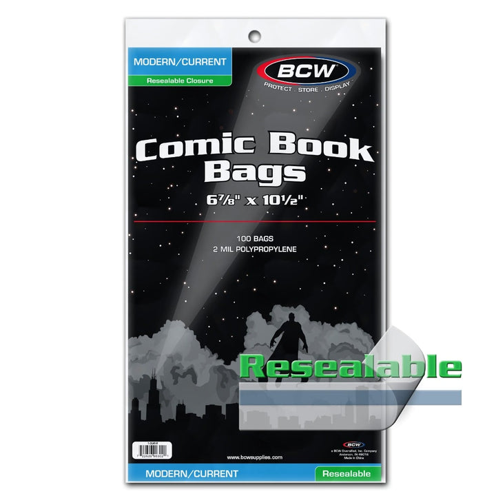 BCW: Current/Modern Resealable Comic Book Bags (100ct)