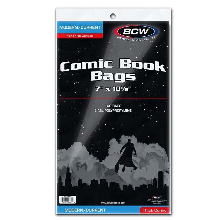 BCW: Current/Modern Thick Comic Book Bags (100ct)