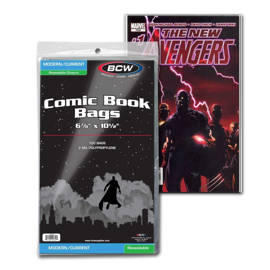 BCW: Current/Modern Resealable Comic Book Bags (100ct)