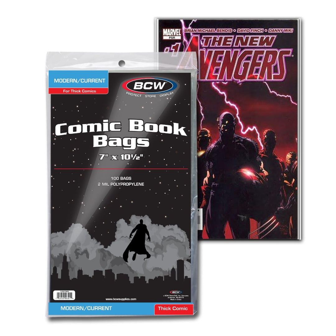 BCW: Current/Modern Thick Comic Book Bags (100ct)