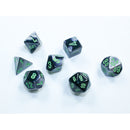 Chessex Dice: 7-Die Set Mini Gemini - Black-Grey/Green