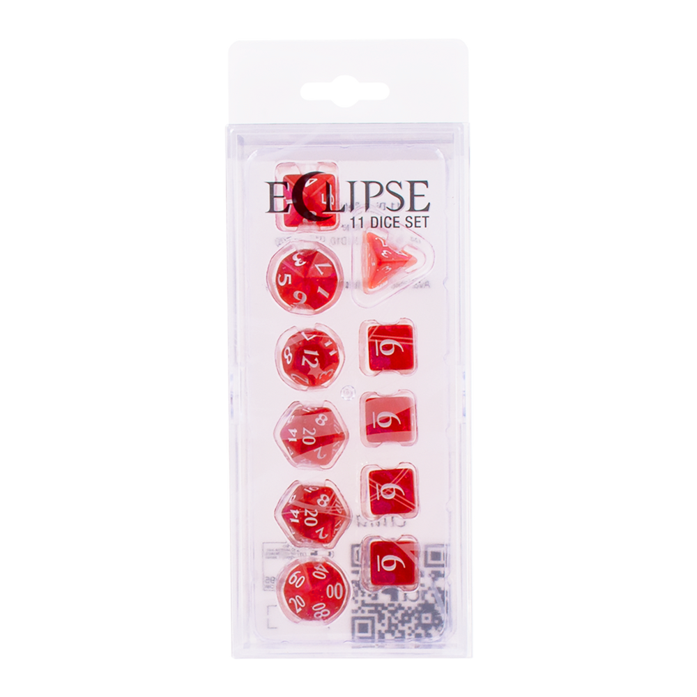 Ultra Pro Eclipse: Poly 11 Dice Set- Apple Red