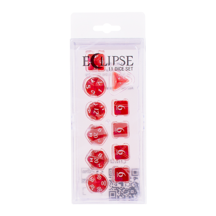 Ultra Pro Eclipse: Poly 11 Dice Set- Apple Red
