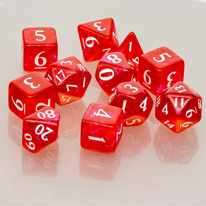 Ultra Pro Eclipse: Poly 11 Dice Set- Apple Red