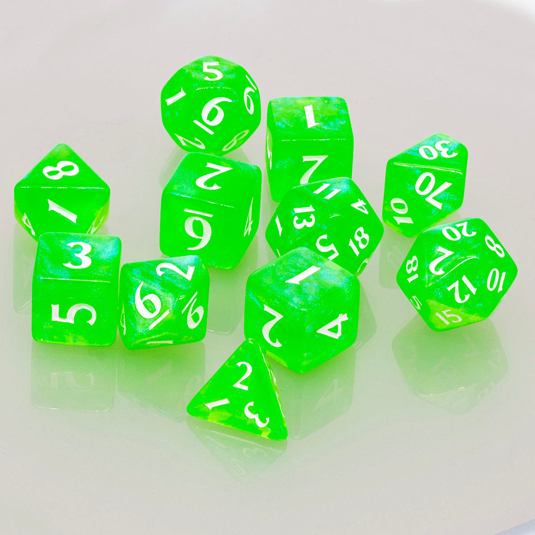 Ultra Pro Eclipse: Poly 11 Dice Set- Lime Green