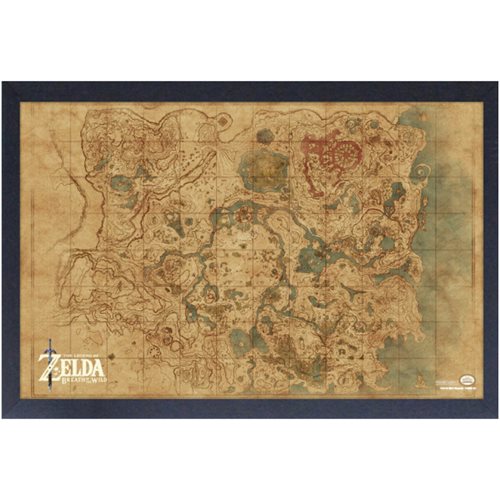 The Legend of Zelda Breath of the Wild Map Poster