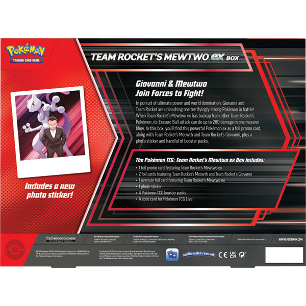 Pokemon TCG: Team Rocket's Mewtwo ex Box