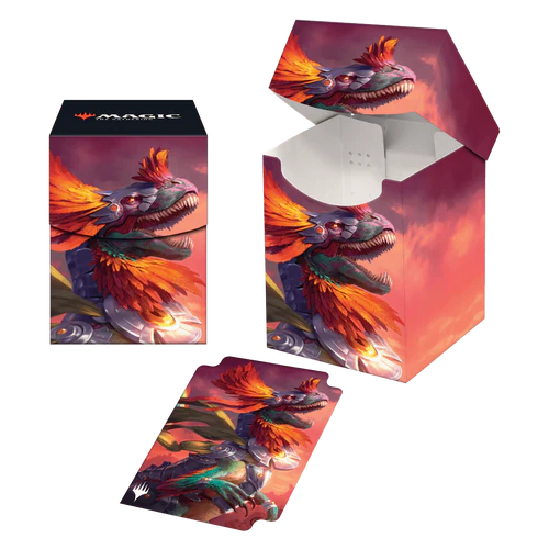 Magic The Gathering 100+ Deck Box - The Lost Caverns of Ixalan Pantlaza, Sun-Favored