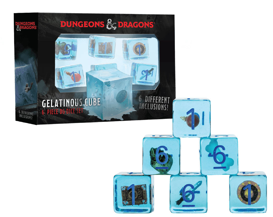 D&amp;D Inclusion: Gelatinous Cube 16mm 6d6 Dice Set