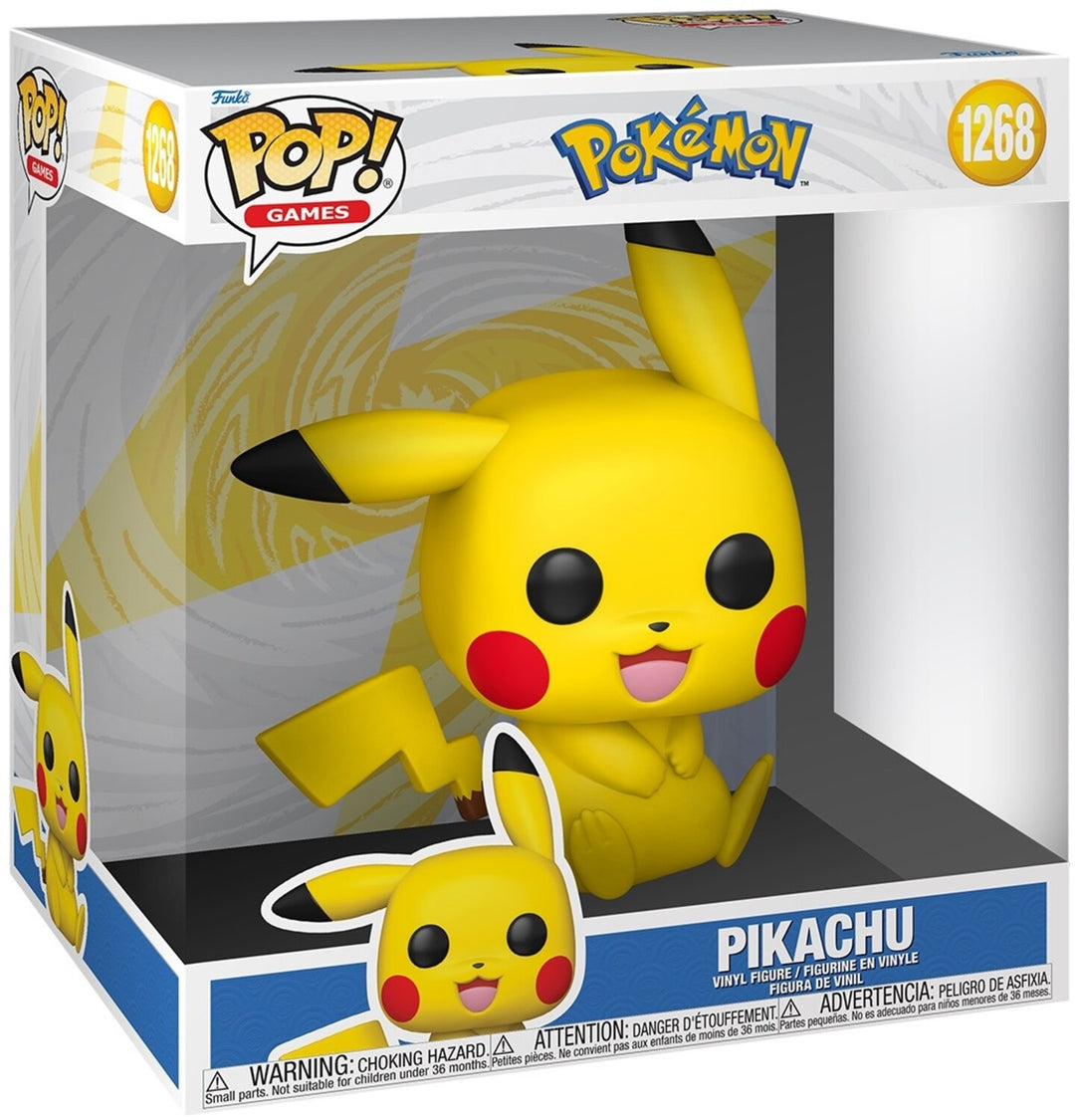 Funko POP Games: Pokemon - Sitting Pikachu Jumbo 10" #1268