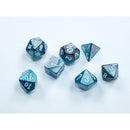Chessex Dice: 7-Die Set Mini Gemini - Steel-Teal/White