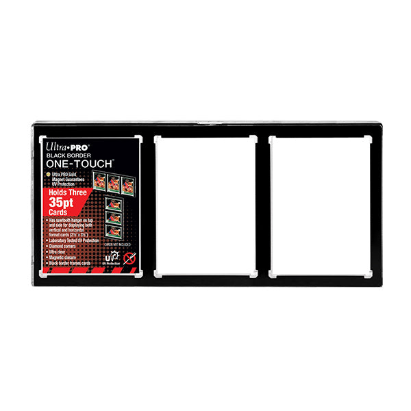 Ultra Pro 3-Card Black Border One Touch Magnetic Holder 35point