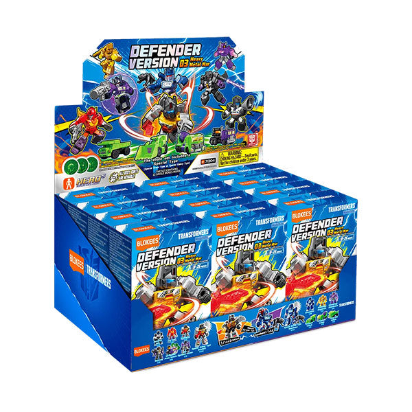 Transformers Blokees: 2-inch Defender Model Kit- DV03 The Heavy Metal War Display (12 Blind Boxes)