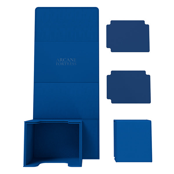Arcane Fortress Deck Vault Radiant - Solid Color Blue Deluxe 100+ Deck Box
