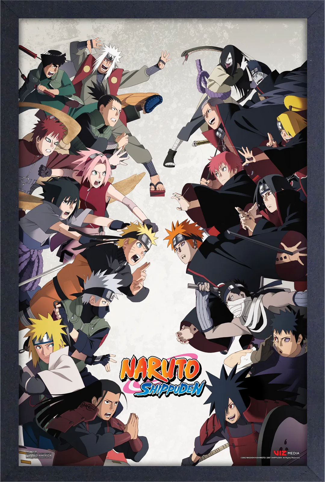 Naruto Group Battle Poster (11" x 17" Gel-Coat)