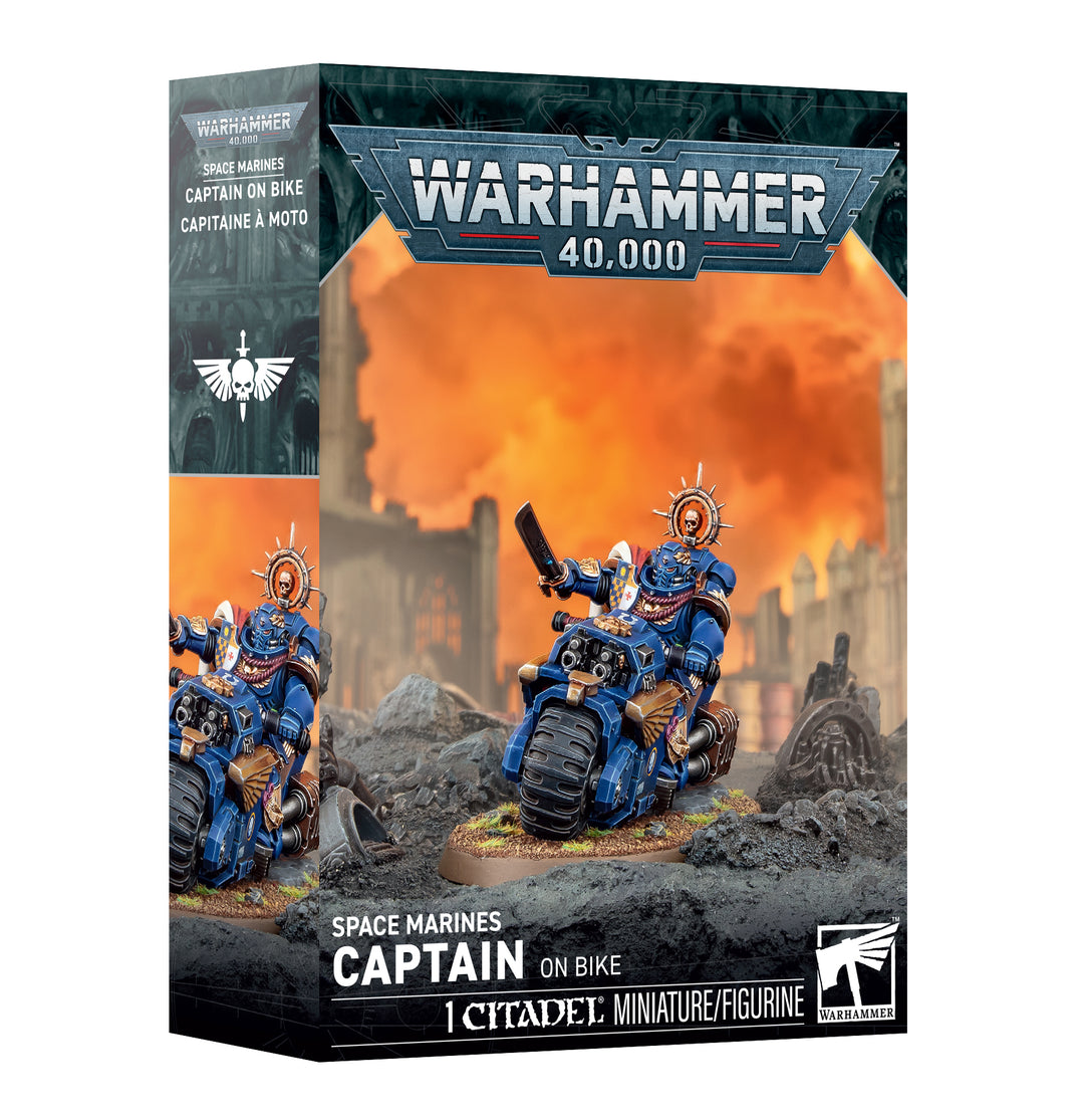 Warhammer 40K Space Marines - Captain on Bike