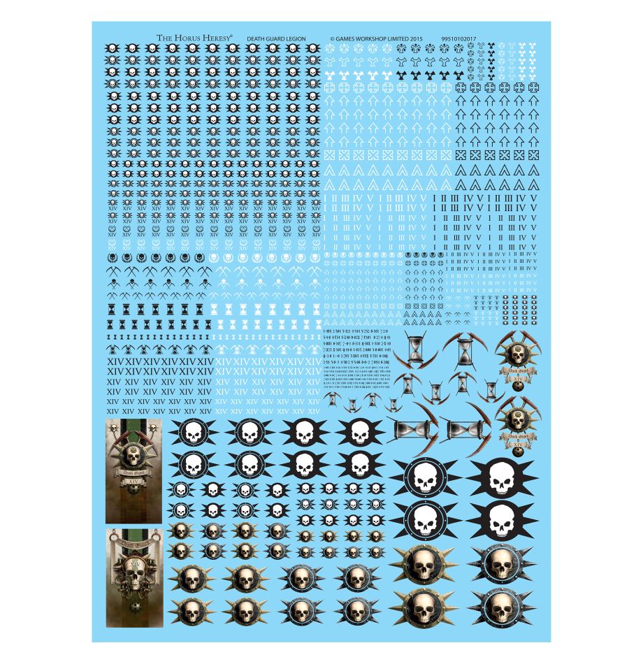 Warhammer The Horus Heresy - Death Guard Legion Transfer Sheet