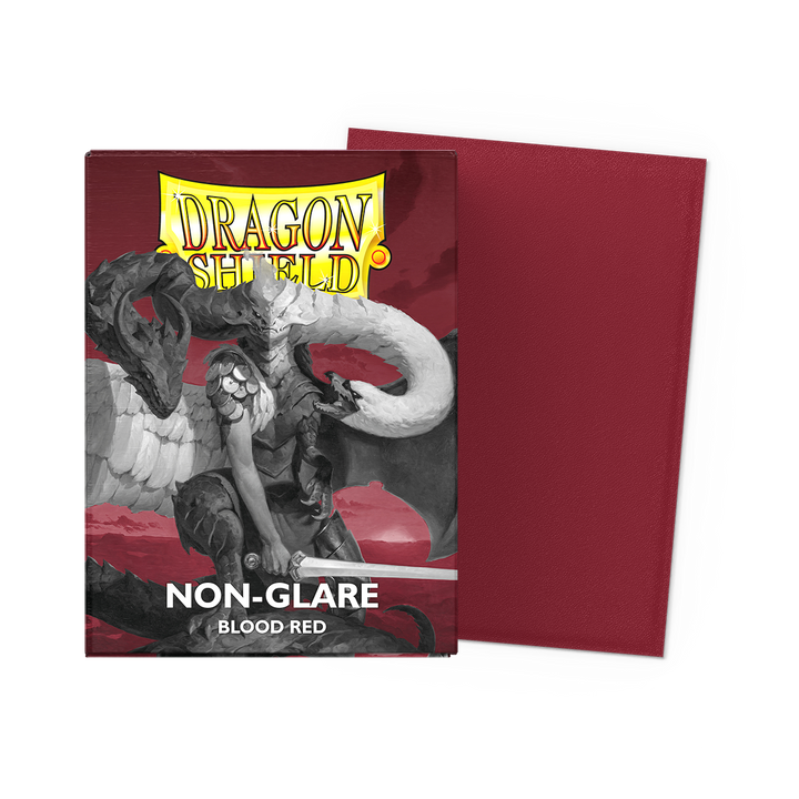 Dragon Shield Sleeves - Matte Non-Glare Blood Red Standard Size (100ct)
