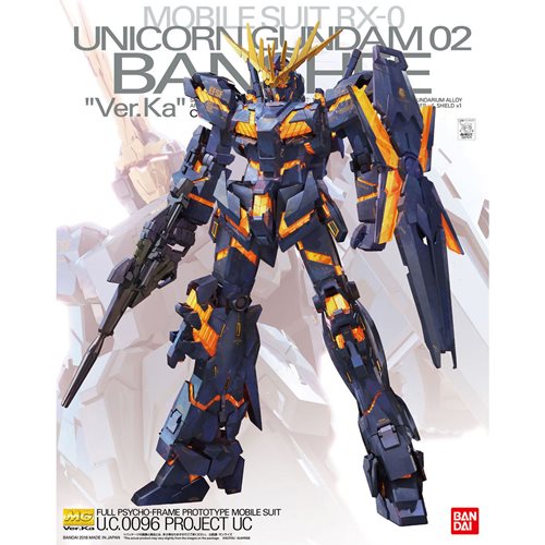 Bandai: Unicorn Gundam 02 Banshee Version Ka MG 1/100 Scale Model Kit