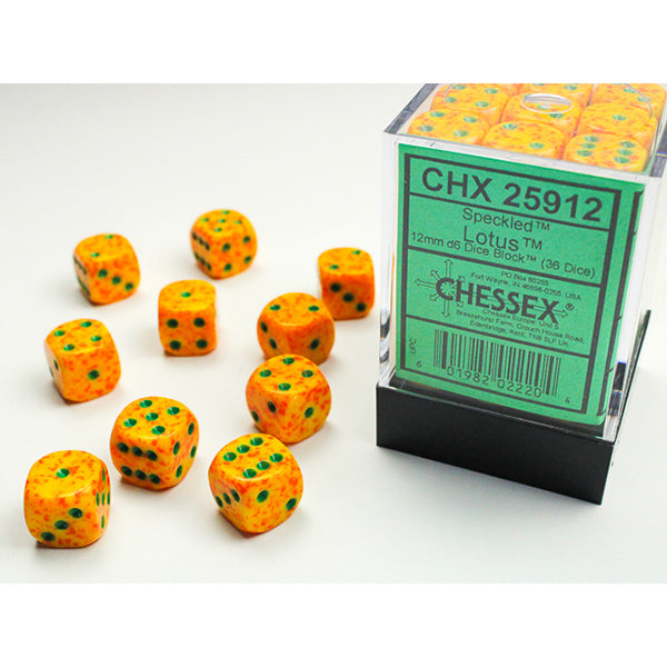 Chessex Dice: 36d6 12mm Speckled Lotus