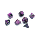 Chessex Dice: 7-Die Set Mini Gemini: Black-Purple/Gold