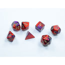 Chessex Dice: 7-Die Set Mini Gemini: Purple-Red/Gold