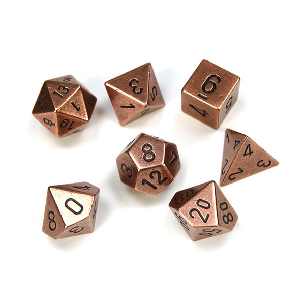 Chessex Dice: Metal Copper 7-Die Set