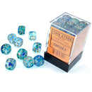 Chessex Dice: Nebula 12mm 36d6 Oceanic/Gold Luminary (36)