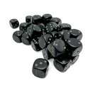 Chessex Dice: Opaque Black/Green 12mm 36d6 Dice Block (36)