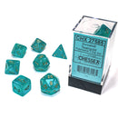 Chessex Dice Borealis Luminary: Teal/ Gold (7ct)