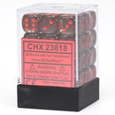 Chessex Dice Translucent Smoke w/Red 12mm 36ct Dice Set