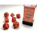 Chessex Dice Vortex Orange/Black (7ct)