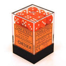 Chessex Dice Vortex Solar Yellow w/White 12mm D6 (36ct)