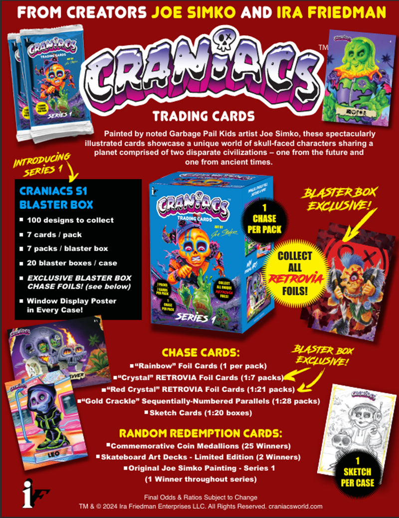 Craniacs Series 1 Trading Card Blaster Box