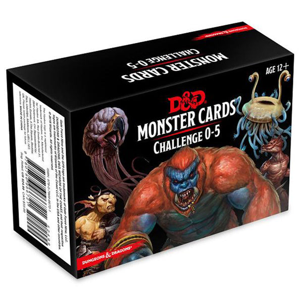 D&amp;D 5e Spellbook Cards - Monsters Deck Challenge (0-5)