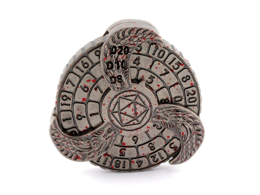 Dice Goblinz - Silver 7 in 1 Metal Large Fidget Spinner DnD Dice