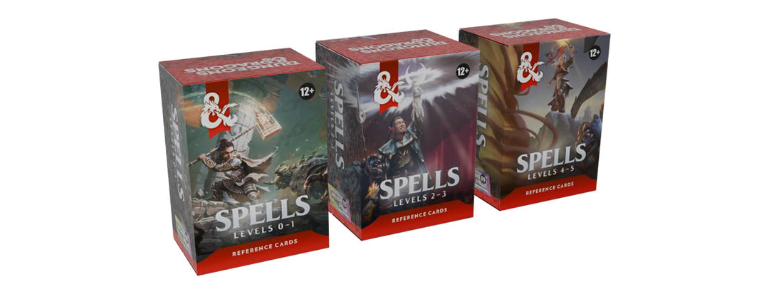 D&amp;D 5e Reference Cards - Trove Spells 1 (Levels 0-1)