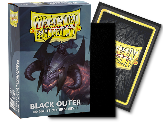 Dragon Shield Sleeves - Matte Black Outer Sleeves (100ct)