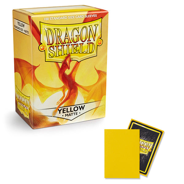Dragon Shield Sleeves - Matte Yellow Standard Size (100ct)