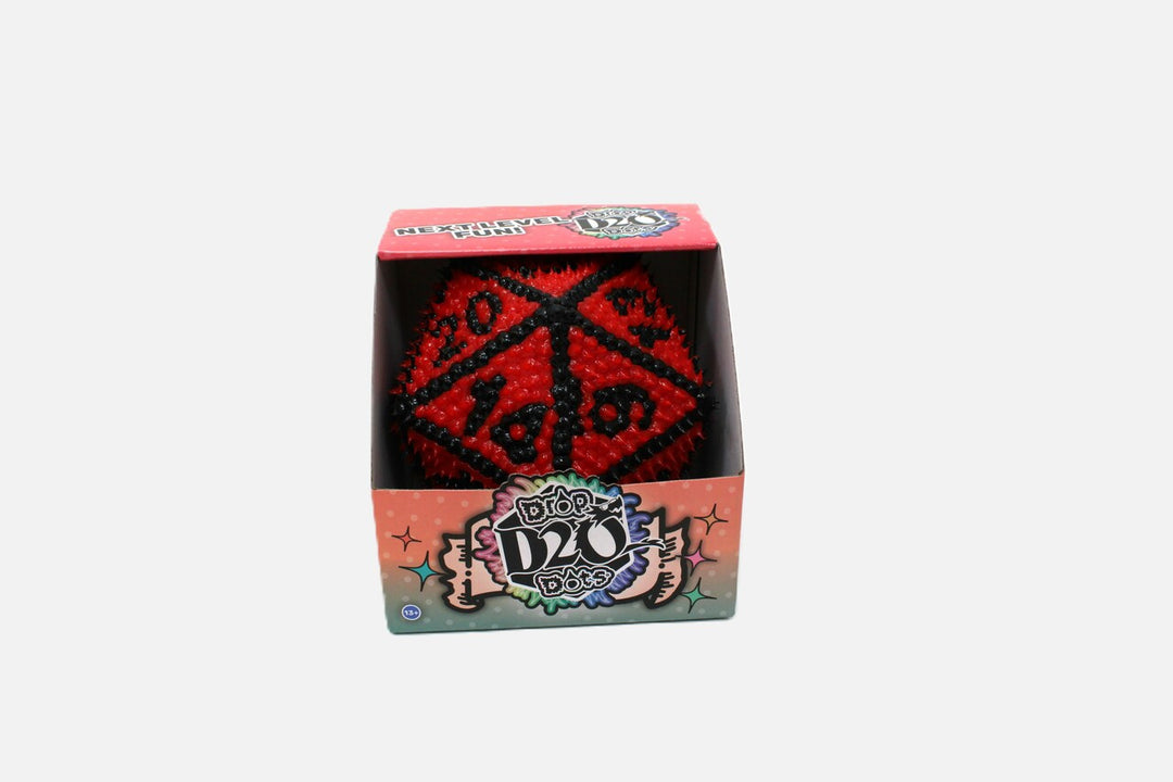 Foam D20 5" Drop Dot Dice Crimson Cinder