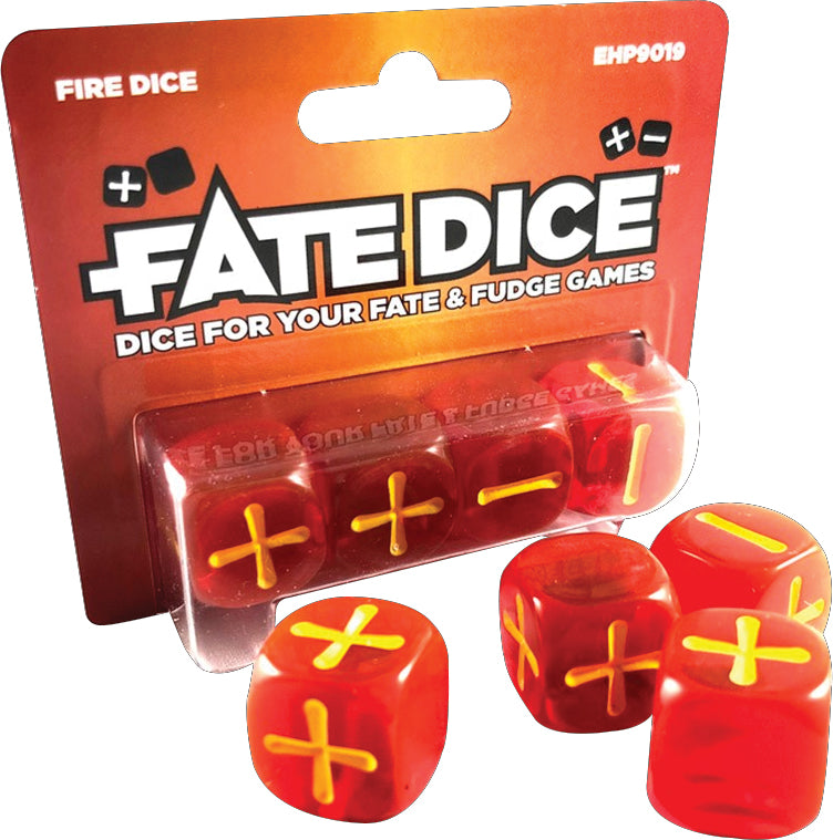 Fate Core RPG: Fate Dice - Fire (4ct)