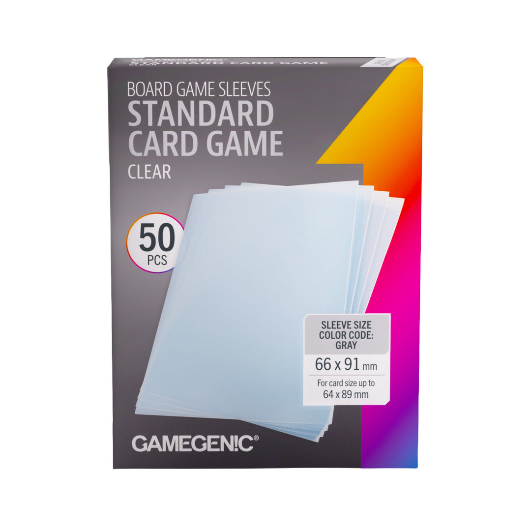 Gamegenic Board Game Sleeves - Standard Card Game Clear (100ct)