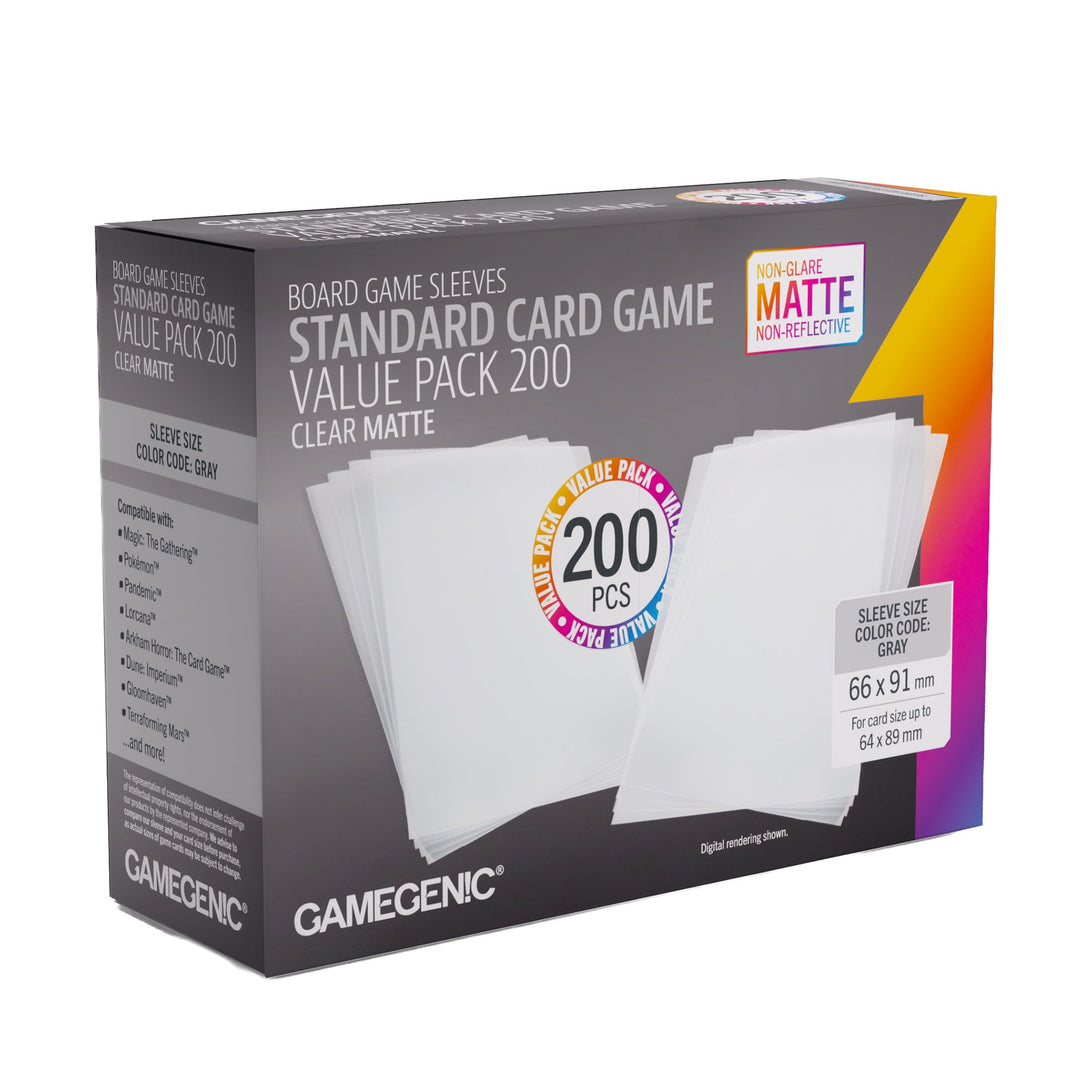 Gamegenic - Standard Matte Sleeves Value Pack (200ct)