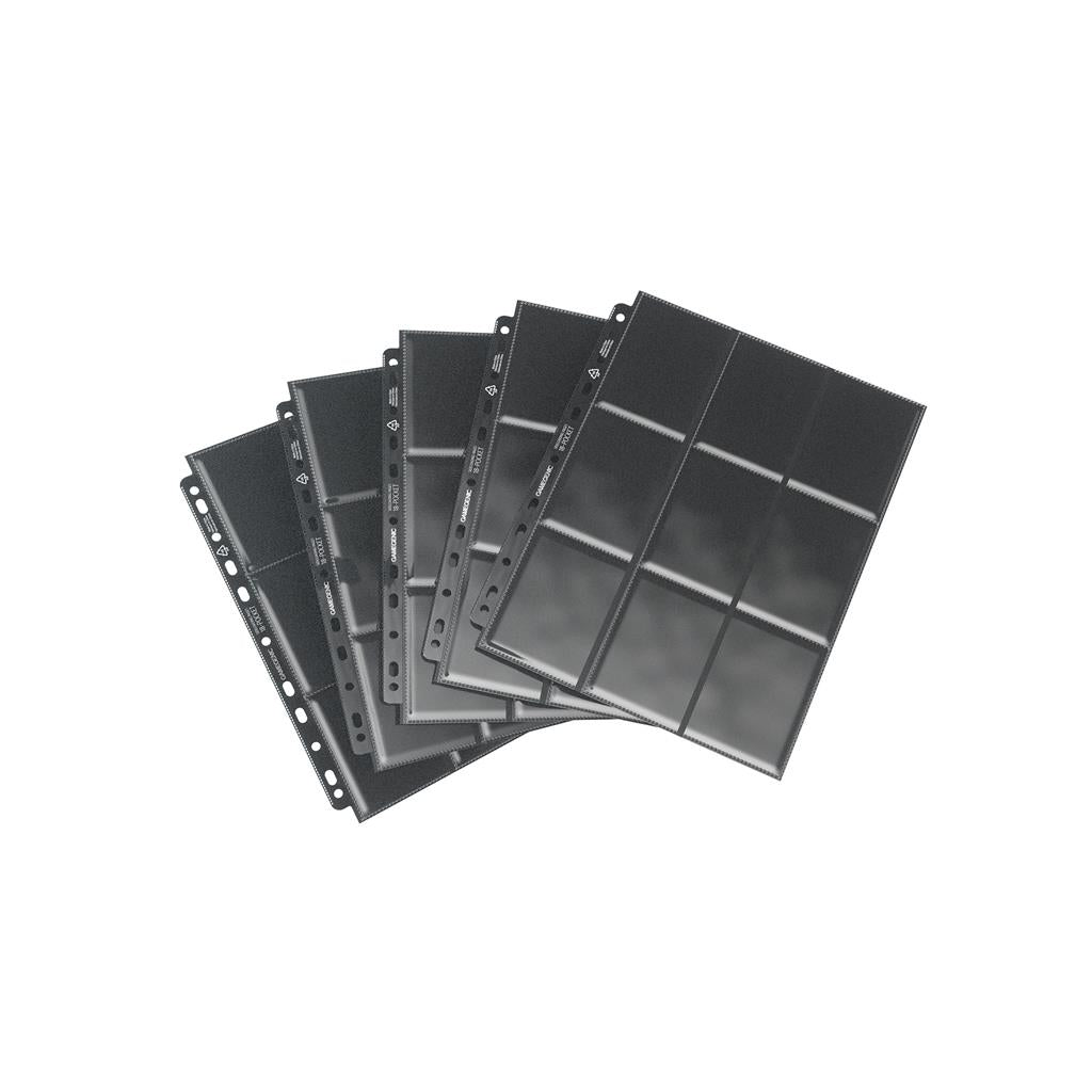 Gamegenic 18-Pocket Sideloading Pages (10ct) - Black