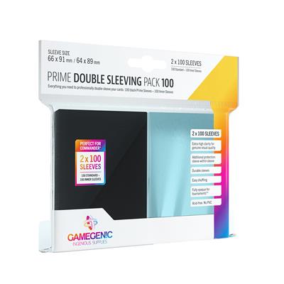 Gamegenic - Standard Prime Sleeves Double Sleeving Pack (100ct)