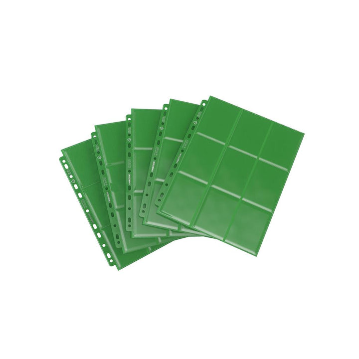 Gamegenic 18-Pocket Sideloading Pages (10ct) - Green